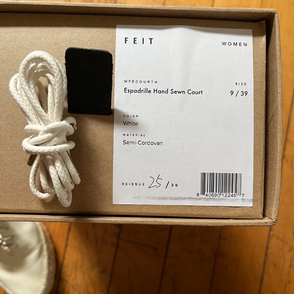 FEIT ESPADRILLE  HAND  SEWN  COURT SIZE 39 - Picture 8 of 10